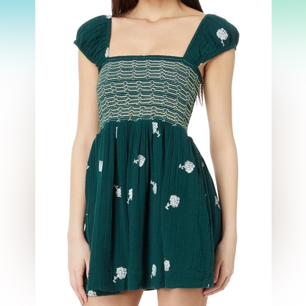 Free People Tory Embroidered Mini Dress
